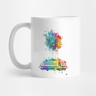 Colourful Keyboard Explosion - I love programming Mug